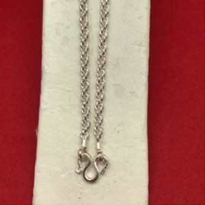 สร้อยคอเงินลายเกลียวเชือก ความยาว 20 นิ้ว งานชุบ สร้อยแฟชั่น ดีไซน์สวยงาม ทันสมัย ใช้ได้ทุกโอกาส