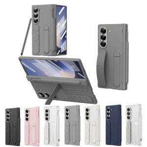 High Quality Wristband Kickstand Case for Samsung Galaxy Z Fold 8 Ultra Fold 8 7 6 5 Hinge Glass Screen Integrated Protect Cover