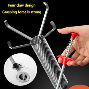 60cm Spring Pipe Dredging Tools Drain Snake Drain Cleaner Sticks Clog Remover Cleaning Household for Kitchen Bending Sink Tool