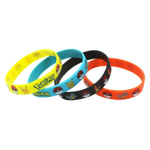 Takara Tomy | Pokemon Bracelet Anime Pocket Elf Pikachu Cartoon Silicone Wristband Bracelets Party Gifts Cosplay Accessoires Toys