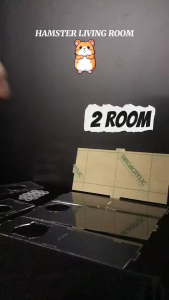 Hamster hideout Room Living House Acrylic / Rumah Hamster bilik menmain small corner DIY