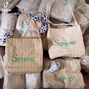 Túi Cói Nữ SUMMER Phong Cách Hàn Quốc Đi Du Lịch Đi Chơi Đi Biển Đi Chợ Làm Quà Tặng Loại 1 Đẹp Trùm Sỉ Gia Thành