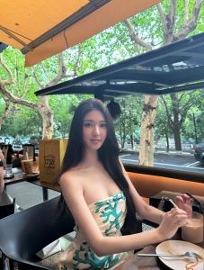 Ancient Early Female Star * Xu Xiyuan Dignified and Generous * Heavy Industry Fishbone Tube Top Print Handmade Pinch Pleated Bud
