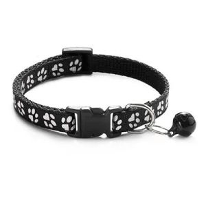 Kalung Kucing Berlonceng Ukuran bisa diatur Motif jejak telapak Aksesoris Hewan