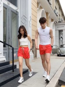 2024 Summer Mens and Womens Same Style Casual Sports and Casual Shorts Quick drying Elastic Loose Running and Fitness 3/4 Shorts