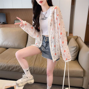 Large Size Womens Thin Breathable Ice Silk Sun Protection Outerwear Summer New Loose Hooded Open Cardigan Top for Women