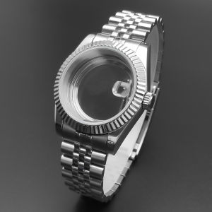 Neiton 36mm/40mm Sapphire Glass For Men Watch Case Fit NH36 NH34 NH35Movement FashionWaterproof Jubilee Stainless Steel