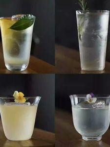 Ultra-Thin Japanese Style Glass Cup Water Cup Whiskey Glass Cocktail Cup Collins Cup Wave Glass Cup Mokumoku Series