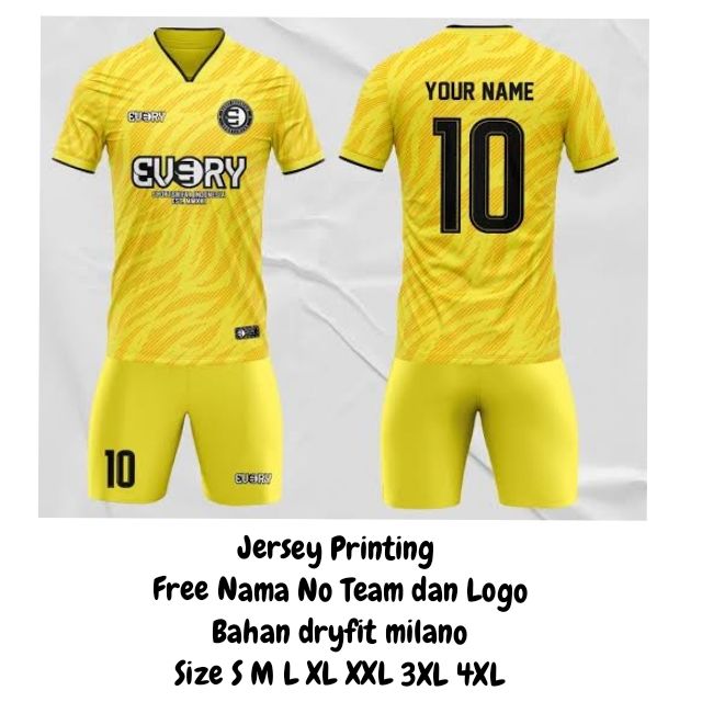 Kuning Model Jersey Bola Jersey Futsal Jersey Sepak Bola Jersey