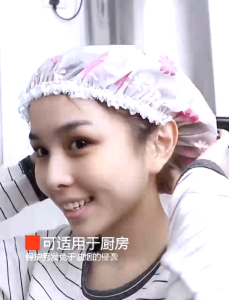 ZH116 EVA Material Waterproof Shower Cap Kitchen Cooking Oil-proof Reusable EVA Cap with Colorful Patterns for Hair Care