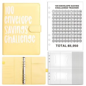 Envelope Challenge Binder Save Savings Challenges Loose-Leaf Binder Budget Binder With Cash Envelopes Money Organizer System