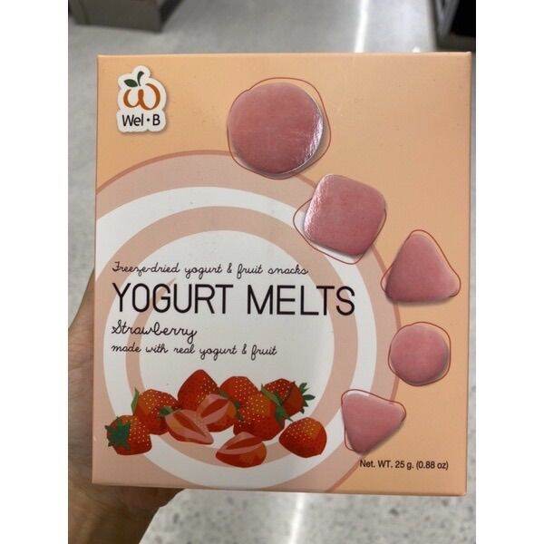 Yogurt Melts Strawberry ( Wel B ) 25 G. โยเกิร์ตกรอบรสสตรอเบอร์รี่ ตรา ...