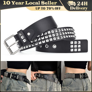 Fashion New Square Bead Rivet Belt Metal Pyramid Belt Men and Women Punk Hardware Jeans Belt Y2K Belt Designer Belt Womens Belt