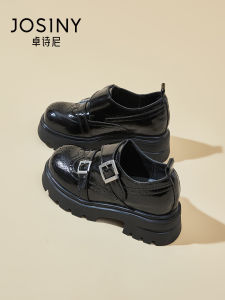 Josiny | Thick Sole Height Increasing Single Shoes British Vintage Style