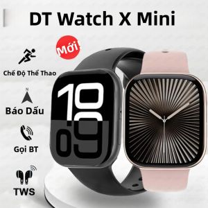 Đồng Hồ Thông Minh DT Watch X Mini 1.85 Inch AMOLED Thiết Bị Theo Dõi Sức Khỏe Và Thể Dục Dành Cho Nữ Với Điều Khiển Bằng Giọng Nói AI La Bàn Điều Khiển Nhạc TWS Menu 3D Video