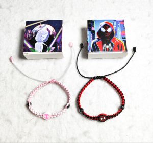 Gelang spiderman couple model anyam