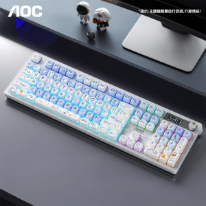 AOC | Triple Mode Wireless Bluetooth Gaming Office Hot-swappable Mechanical Keyboard