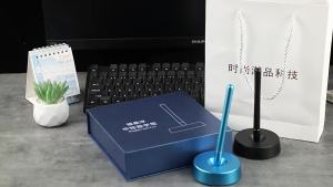 Multi-functional Blue/Black Aluminum Alloy Magnetic Levitation Signature Pen Office Swing Freely Not Fall Ballpoint Pen Gift Box
