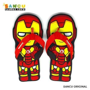 Sandal Lucu Sancu Jepit Anak dan Remaja Laki Laki Karakter Ironman