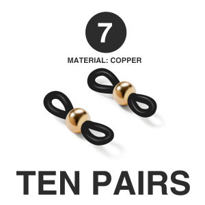 Adjustable rubber Loops for Eyeglass Chain Eyeglasses Ends Retainer Rubber Metal Bead Loop ，anti-slip Loops for Eyeglass Chain 