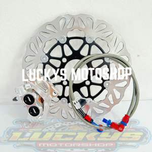 KALIPER FORMULA JRP 4 PISTON + DISC CAKRAM MODEL PSM KEMBANG 260MM + SELANG REM PSI SWITS MIO SMILE MIO SOUL XEON VARIO125/150 LUBANG 4 SCOOPY RING 14 BEAT MIO SPORTY NOUVO FIZR JUP Z BURHAN JUP MX OLD/NEW JUP Z1 JUP ROBOT