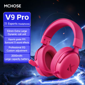 Original MCHOSE V9 Pro Customized Gaming Headphone Tri-mode Esports Earphones Hi-res Music Active Noise Reduction Headsets PC
