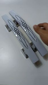 handle gagang pegangan perlengkapan pintu rumah minimalis panjang 33cm bahan stainless steel model montain putih mt2 hitam untuk pintu depan dan kamar