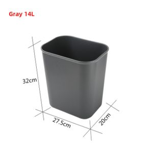 Small Non-Lid Fireproof Trash Can Hotel Home Living Room Cloud White Guest Room Waste Bin Plastic Long Tub Shape 14L Capacity