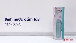 Bình nước cầm tay 700ml chính hãng Rạng đông. Model: RD-07P3 được làm từ nhựa PC Nắp kín chống rò rỉ tốt dễ dàng vệ sinh