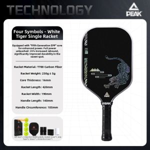 PEAK | 5th Generation Professional Carbon Fiber T700 Thermal Press Pickleball Paddle