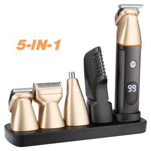 XIAOMI Youpin 5 in 1 Hair Trimmer Machine LCD Display Clippers Barber Professional Hair Cutting Machines Mens Electric Shaver