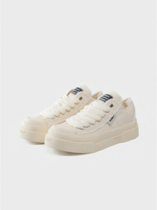 VEEMES | Retro Frayed Thick Sole Elevating Canvas Shoes
