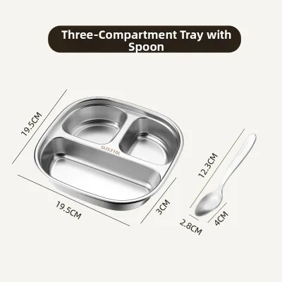 DEMING | Stainless Steel Suction Partition Plate for Baby