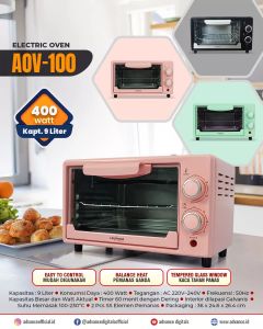 TERMANTUL Oven Listrik 9 Liter Advance Oven Elektrik 9 Liter AOV-100 500Watt Awet Tahan Lama - TOKO SINAR AUDIO