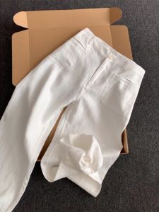 Chao Level Recommended Comfortable Wide Leg Pants Linen Material Knife Edge Versatile Design Pocket Detail Office Friendly Spring Summer