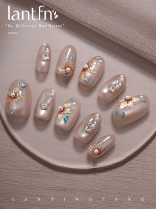 LANTINGFANG | Handmade Dunhuang Enamel Short Nails
