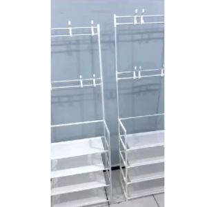 SHENAR RAK GANTUNGAN BAJU SEPATU TAS STAND HANGER TOPI JAKET RAK JEMURAN BAJU SUSUN VENUS UNIQ PORTABLE / RAK SEPATU 4 TINGKAT SHENARCORNER168