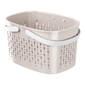 Handheld Rectangular Plastic Bathroom Storage Basket