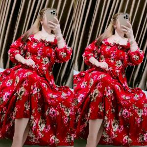 Dress Wanita Semuk Rempel FiFi Katun Rayon Rempel Dada Depan Belakang