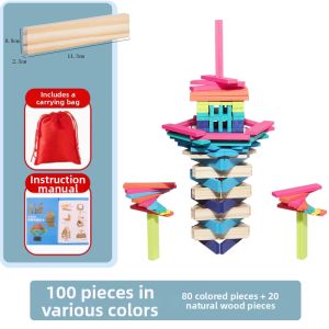 Educational Wooden Building Blocks for Kids Construction
