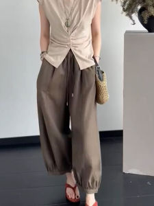 MANMI | Relaxed Fit Skinny Cropped Wide Leg Pants