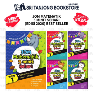 【ST】 (2025) PELANGI JOM MATEMATIK 5 MINIT SEHARI 【TAHUN 1-3】 BUKU 1-5