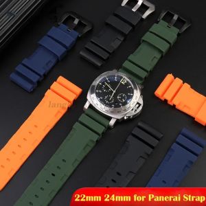 Rubber Watch Band for Panerai SUBMERSIBLE PAM441 359 Pa111 Soft Silicone 22mm 24mm Bracelet Men Watch Strap Watch Accessories