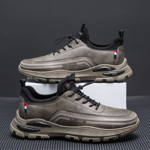 Mens Soft Bottom Casual Leather Shoes Waterproof Non-Slip Large Size 45 46 47 48 Sports Work Shoes Comfortable Dad Style