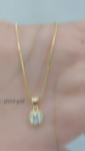 Highquality 14K CM Saudi Gold Plated 18inches Chain and Elegant and Classy Pendant with Stone Necklace for Women hypoallergenic and Nontarnish