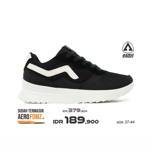 Aerostreet 37-44 Massive Evo Natural Hitam Emas - Sepatu Sneakers Casual