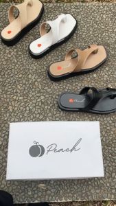Peach Viena Sandal Wanita Platform - Sandal Wedges Wanita - Sandal Wanita Kekinian