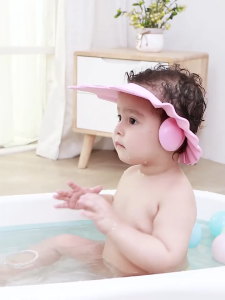 [Happy Kids] Adjustable Baby Shower Cap Baby Hair Wash Cap Baby Bath Head Cover 宝宝洗头帽 Topi Mandi Baby - BA21