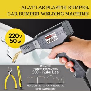 MESIN LAS PLASTIK BUMPER DASHBOARD MOBIL MOTOR PLASTIC WELDING MACHINE 220V 50W BONUS 200 PCS KUKU LAS TANG POTONG CUTTER