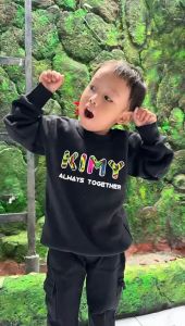 LITTLEKIMY - Sweater Crewneck Anak Laki-Laki Perempuan Usia 1-9 Tahun